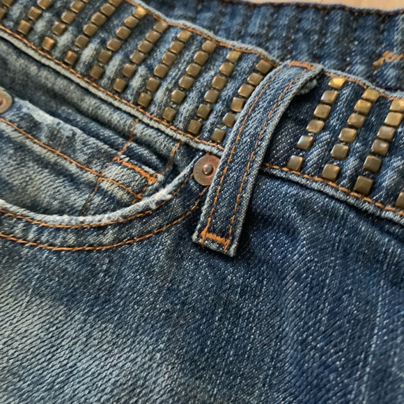 7 For All Mankind Bootcut Studded Jeans - Picture 4 of 7